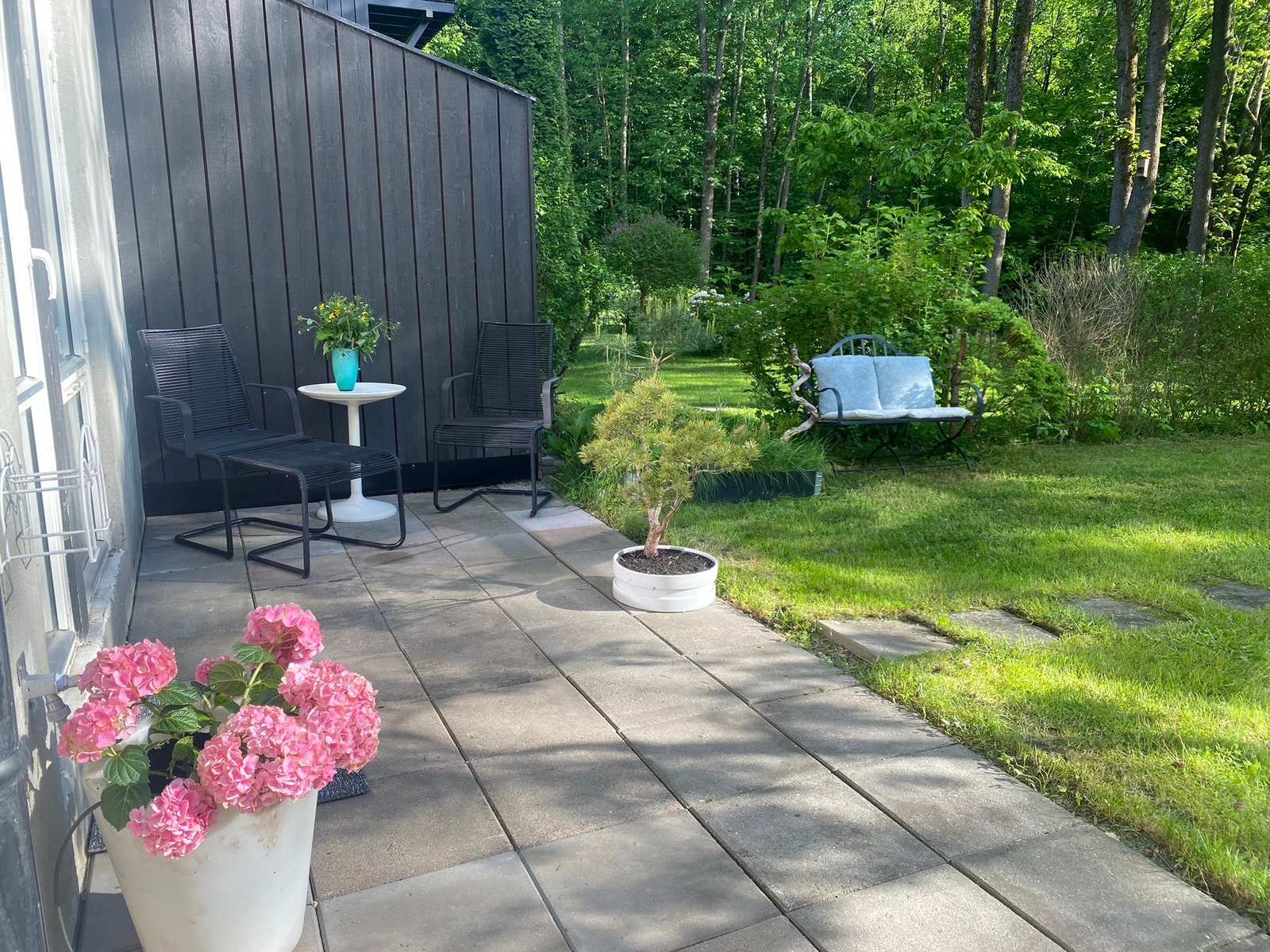 Stor terrasse med direkte tilgang til turområde Galleribilde