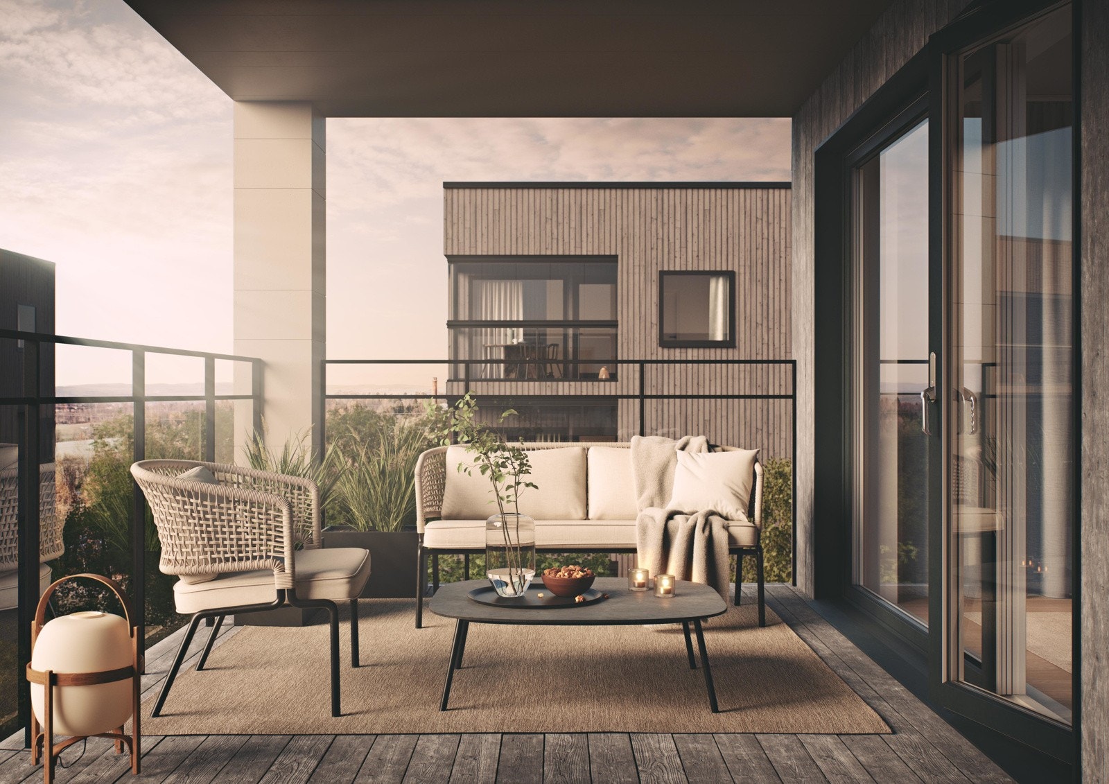 Illustrasjon av balkong - avvik vil forekomme Galleribilde