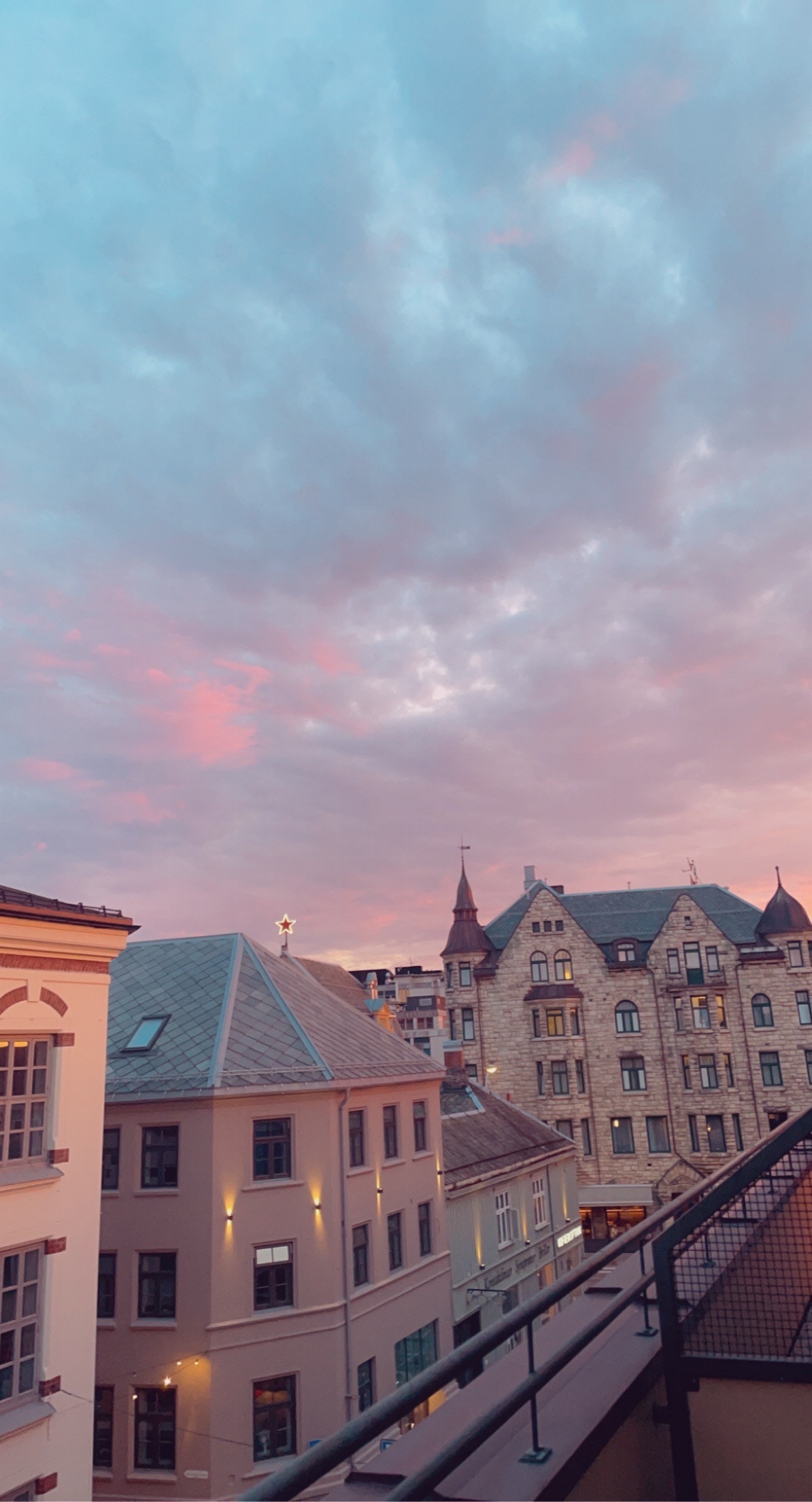 Flott utsyn fra balkongen Galleribilde