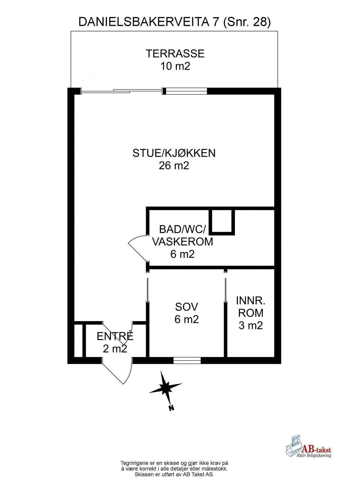 Planløsning. Øvrig: bod i kjeller Galleribilde