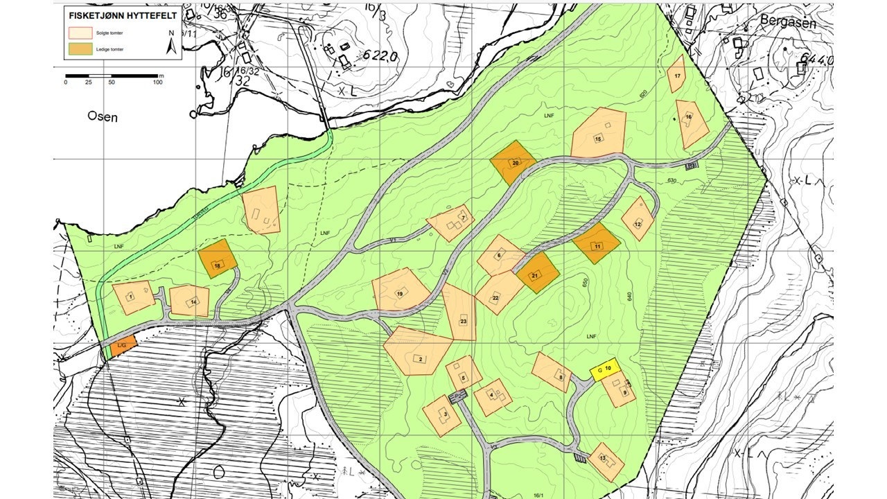 Kun 4 tomter att i Fisketjønn hyttefelt Galleribilde