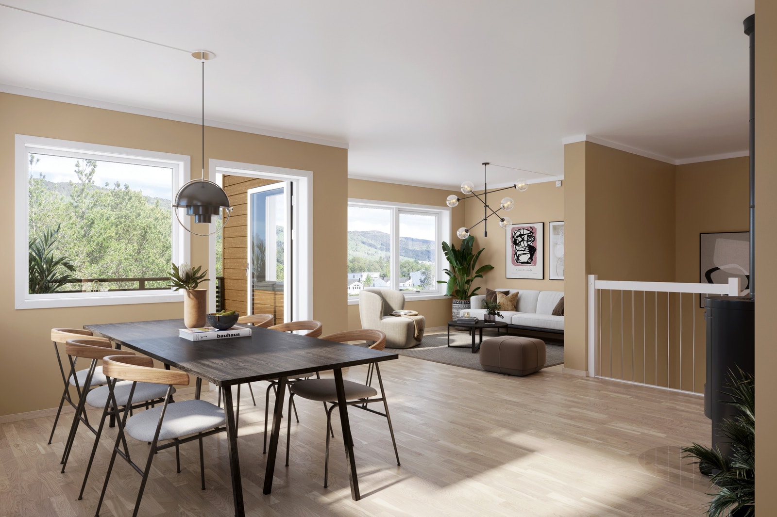 Illustrasjon spisestue Galleribilde