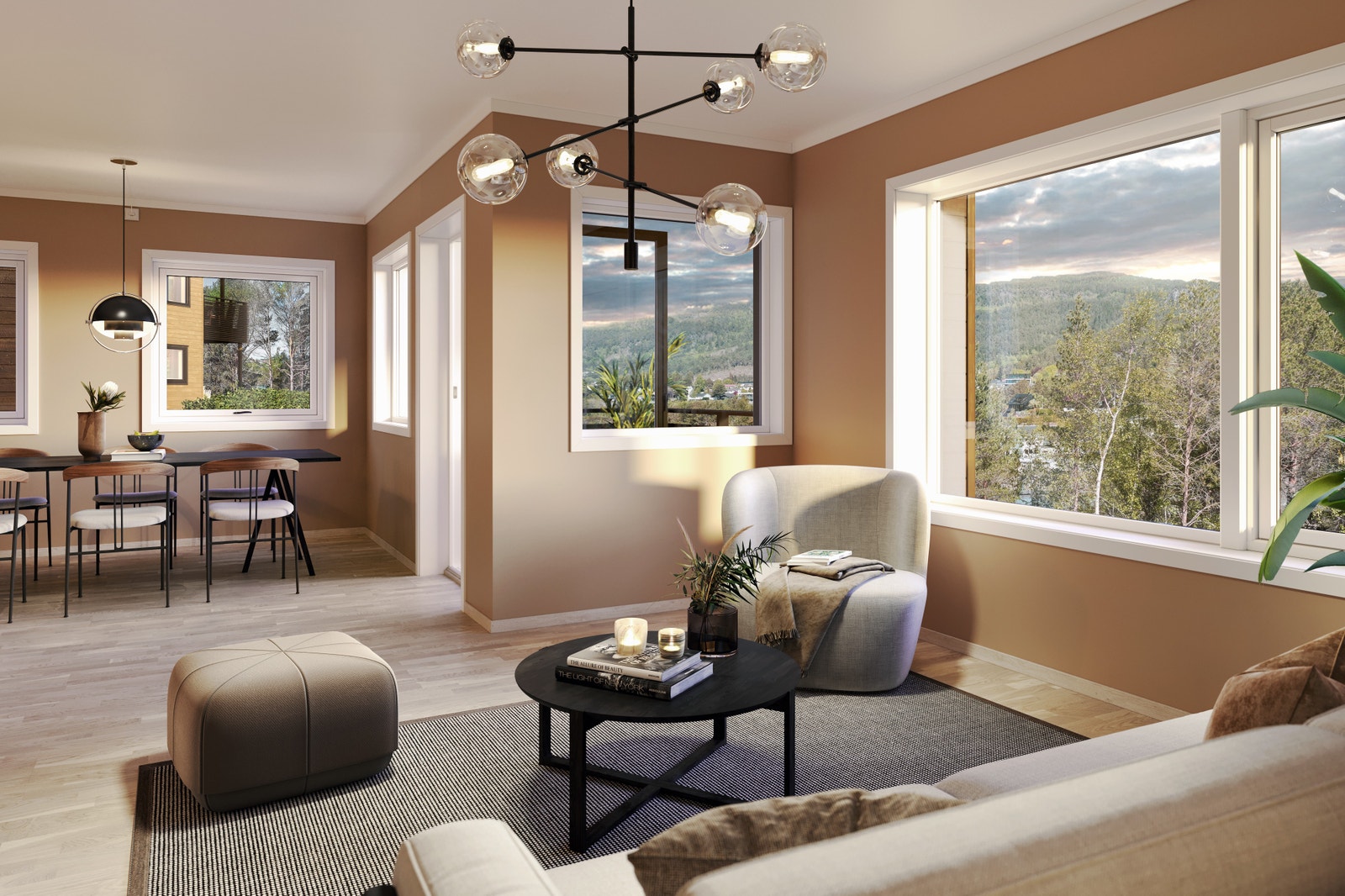 Illustrasjon stue Galleribilde