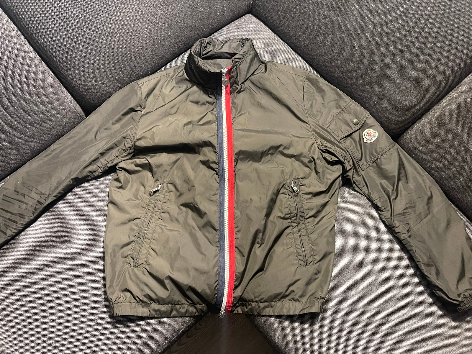 grey moncler windbreaker