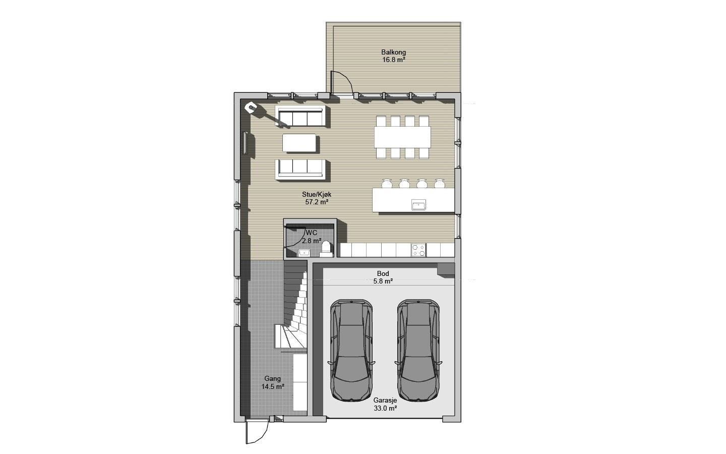 Plantegning plan 1 Galleribilde