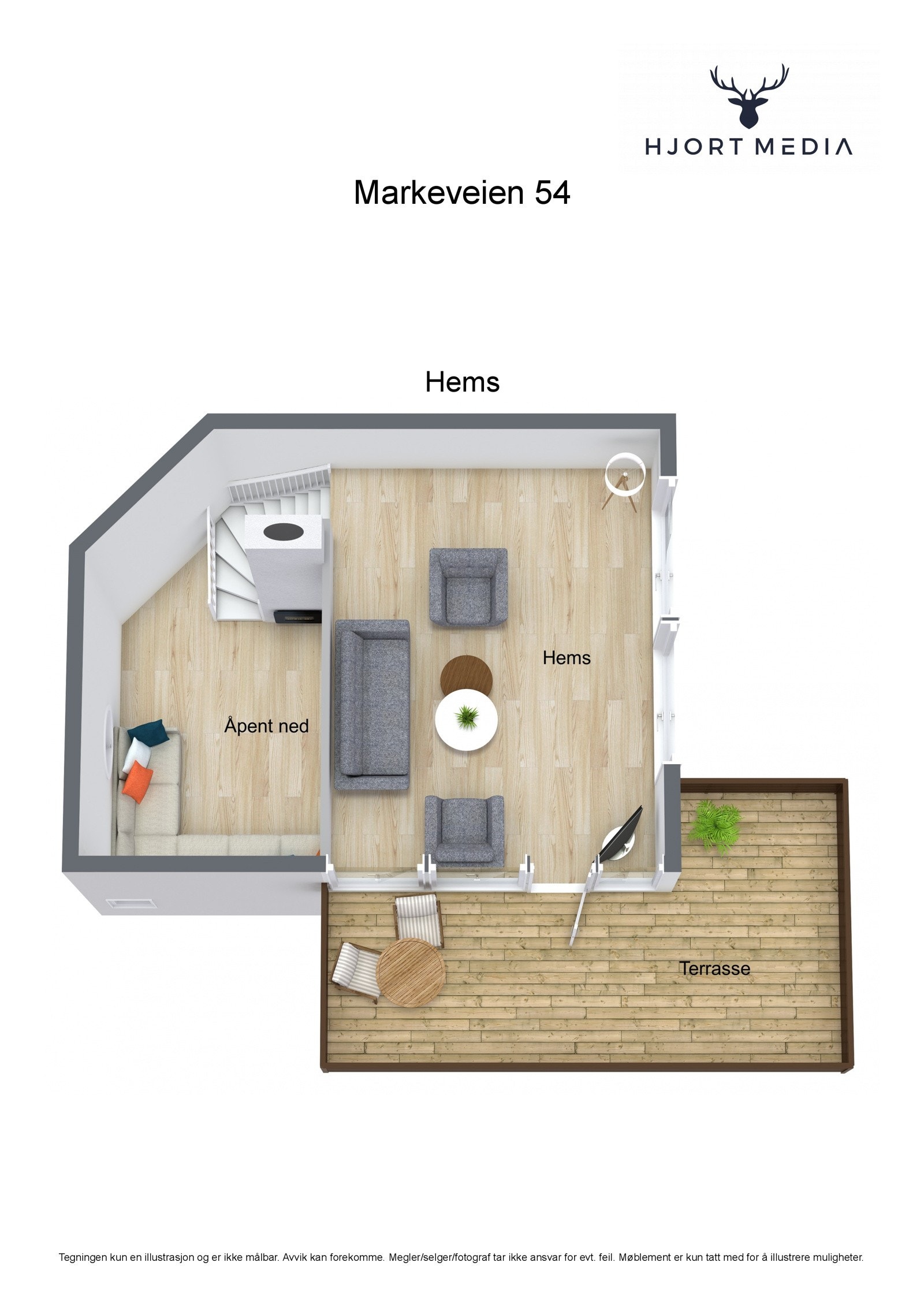 Plantegning loft Galleribilde