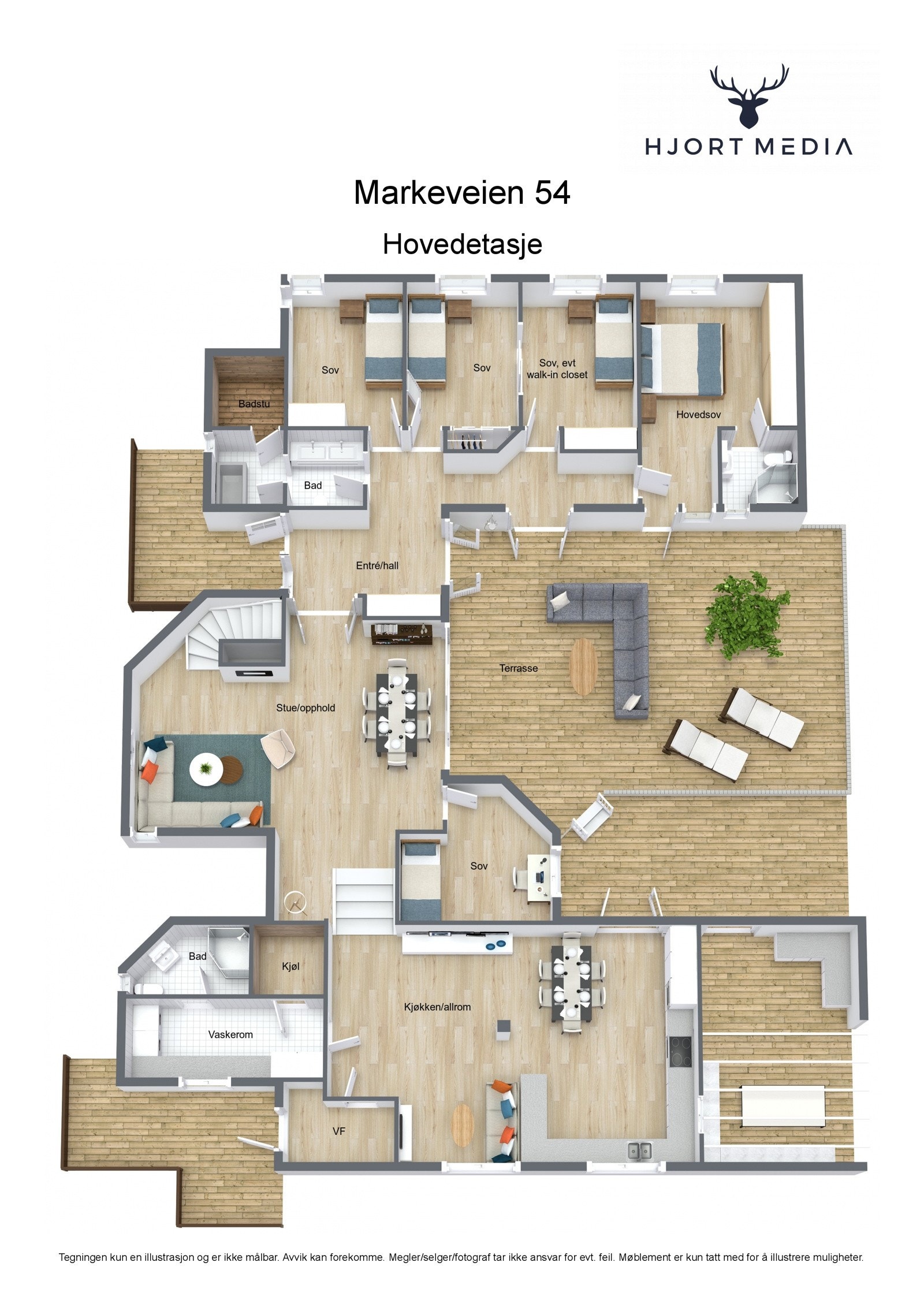 Plantegning hovedplan Galleribilde