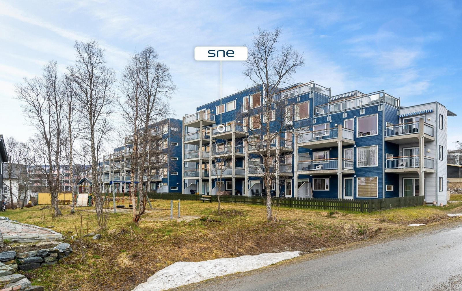 Leiligheten ligger fint til i byggets 4. etasje.