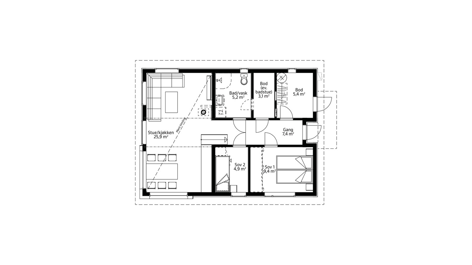 Plantegning - hovedplan Galleribilde