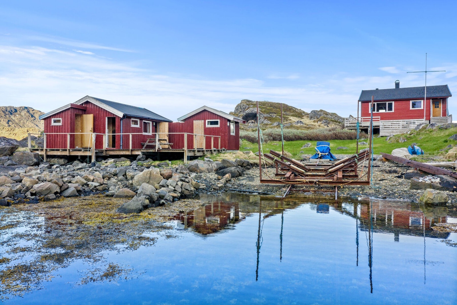 Fine forhold for å ha båt, og å kunne nyte sjølivet. Galleribilde
