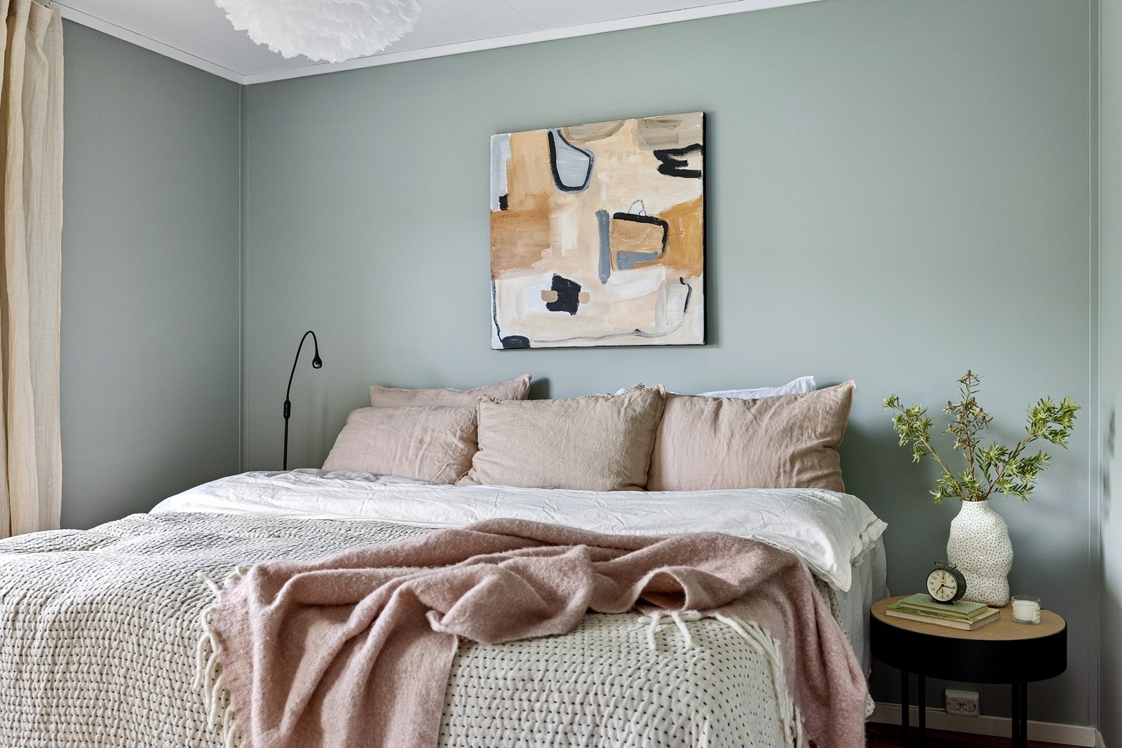 Veggene er malt i fargen Minty breeze Galleribilde