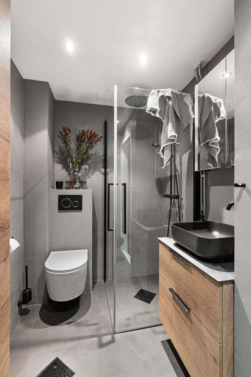 Lekkert bad som ble renovert i 2009 av borettslaget Galleribilde