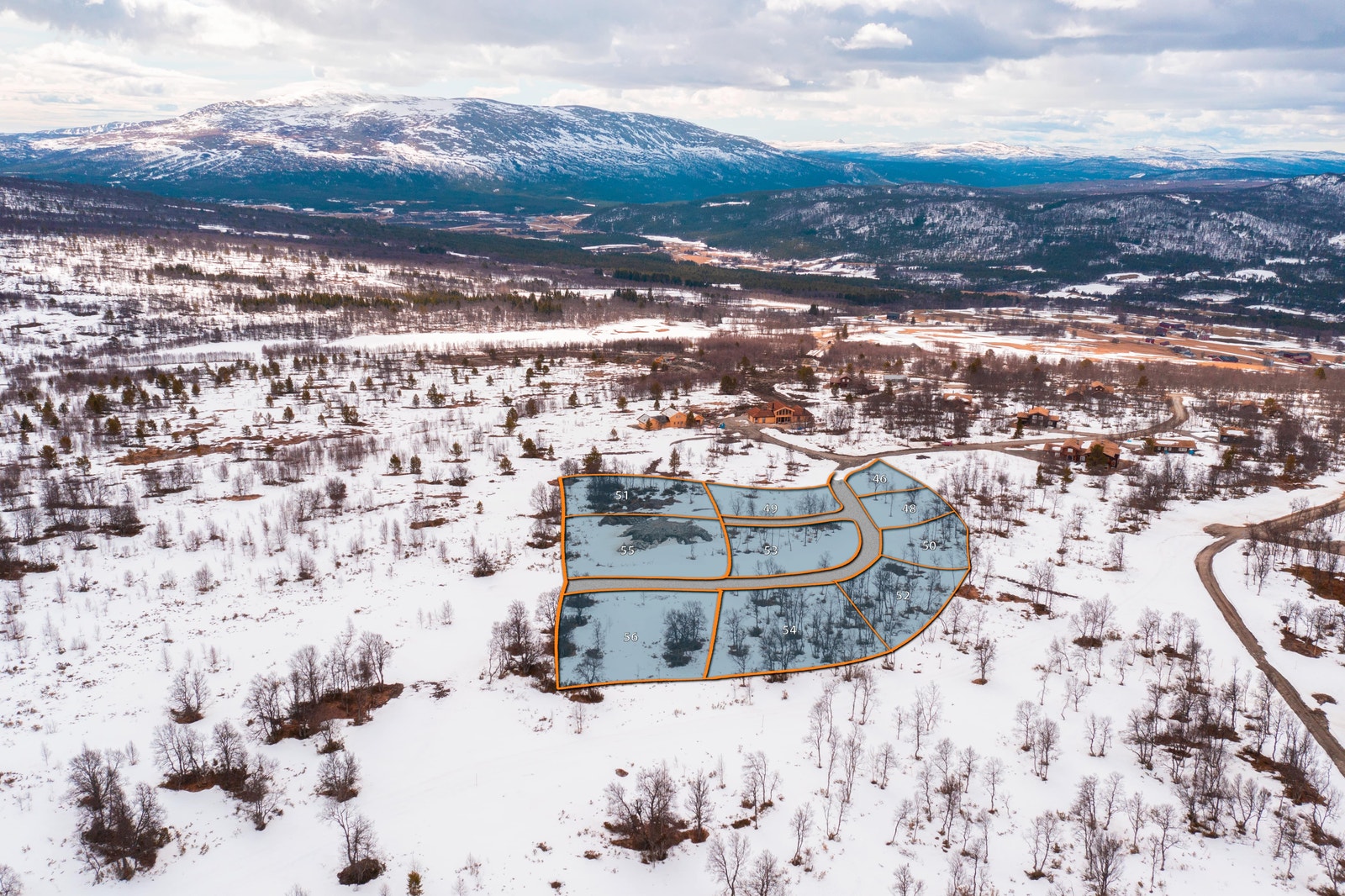 Hytta er satt opp på tomt nr 56. Galleribilde