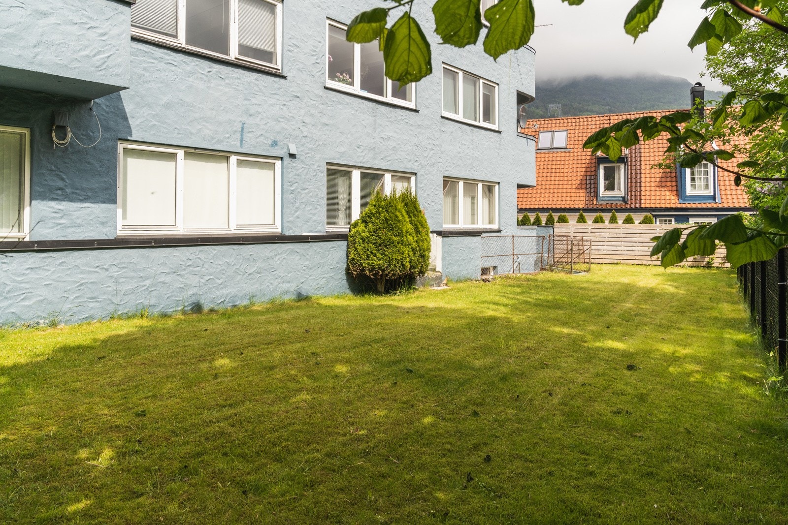 Koselig felles hage utenfor boligen. Galleribilde