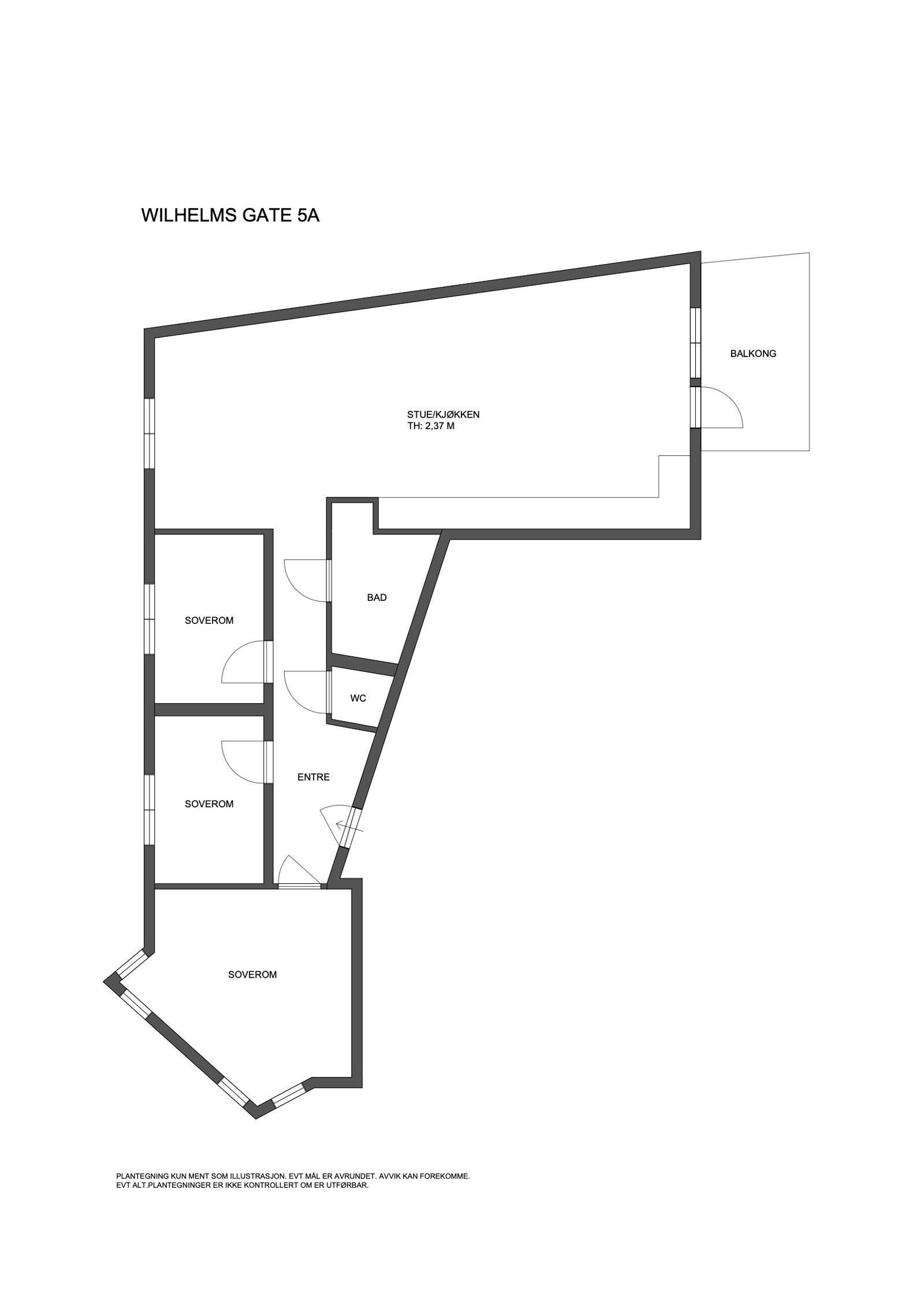 Luftig planløsning med god romfordeling Galleribilde