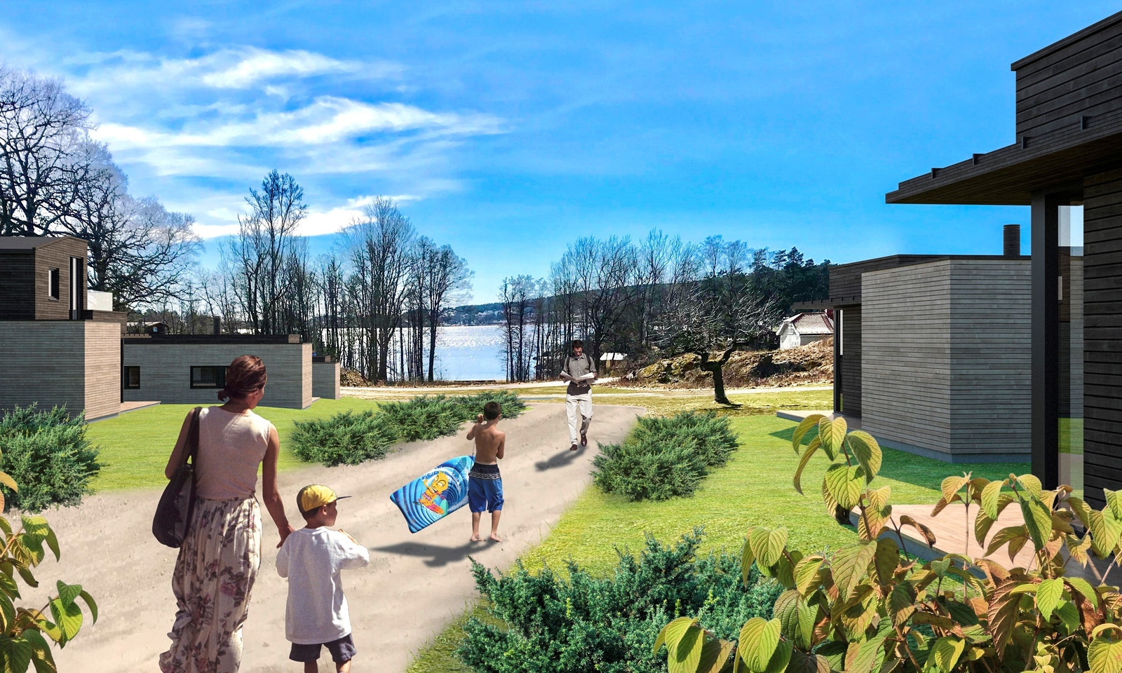 Gårdsjordet mot syd - mot stranda Galleribilde