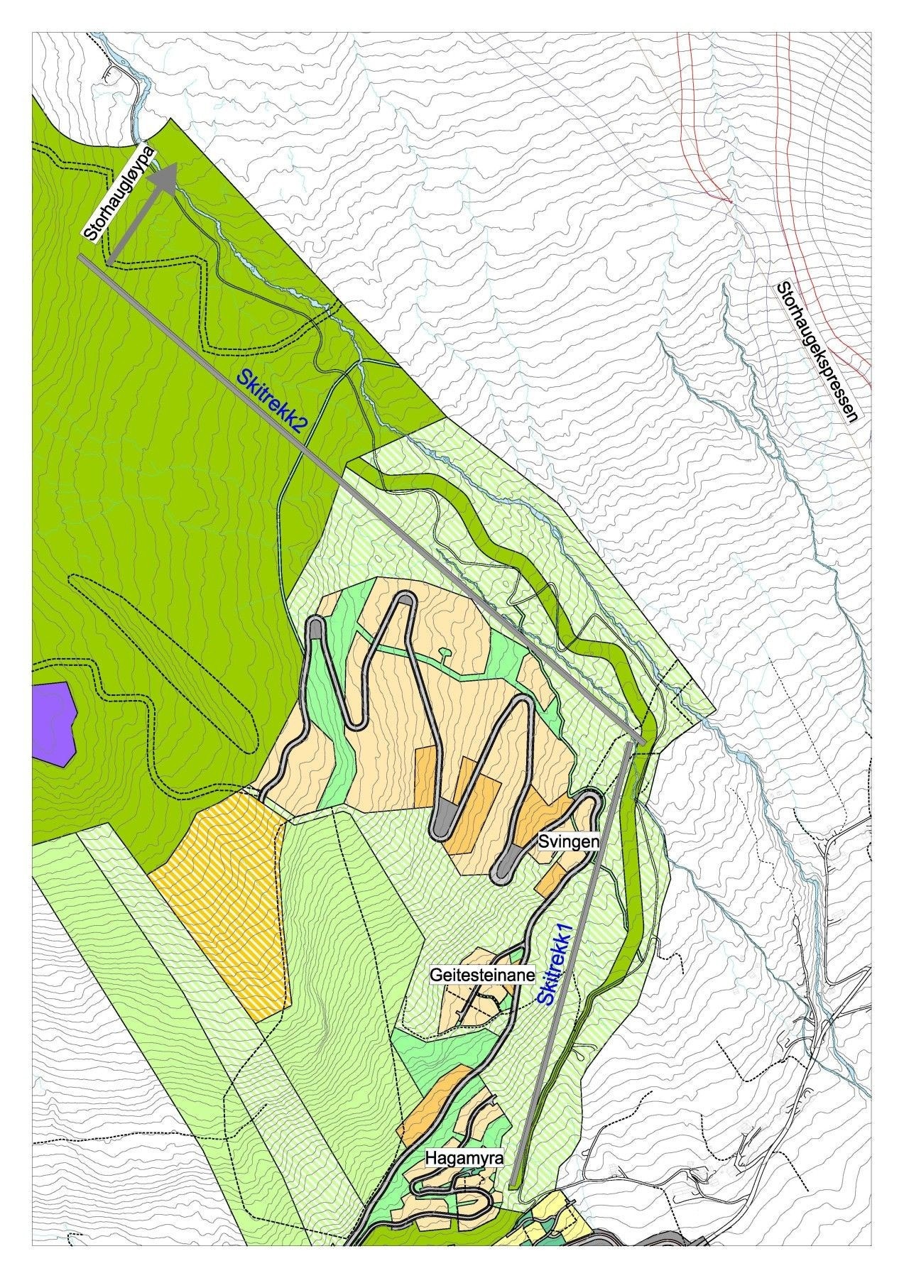 Nye skitrekk og skibakker i området planlegges oppført til sesongen 2023/2024, med tilkomst til Storhaugsekspressen og de øvrige anlegg i fjellandsbyen Galleribilde