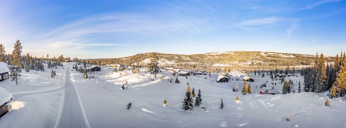 I Merkeslia er det totalt 35 høystandard hyttetomter med strøm, vann og avløp. Galleribilde