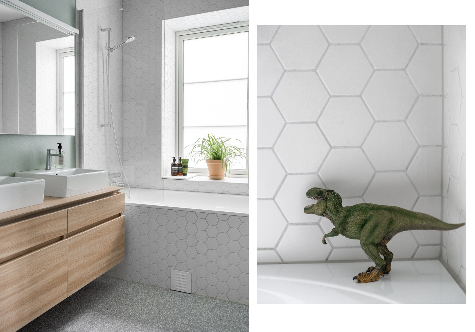 NB!! Dette er ikke en ekte dinosaur! Galleribilde