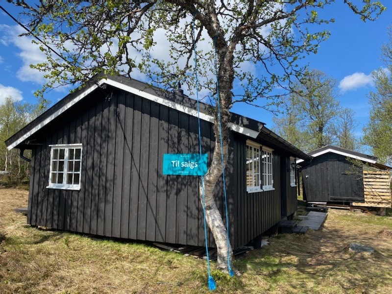 Hytta fremstår godt vedlikeholdt og ligger fint til i feltet. Ca 400 m å gå fra p-plass. Galleribilde