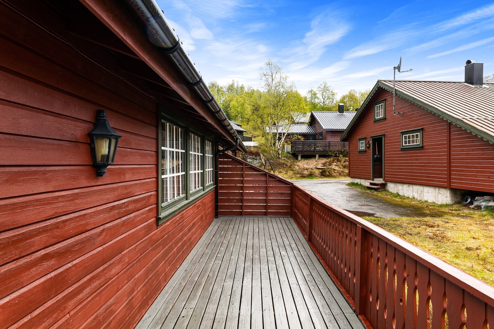 Terrasse med gode solforhold Galleribilde