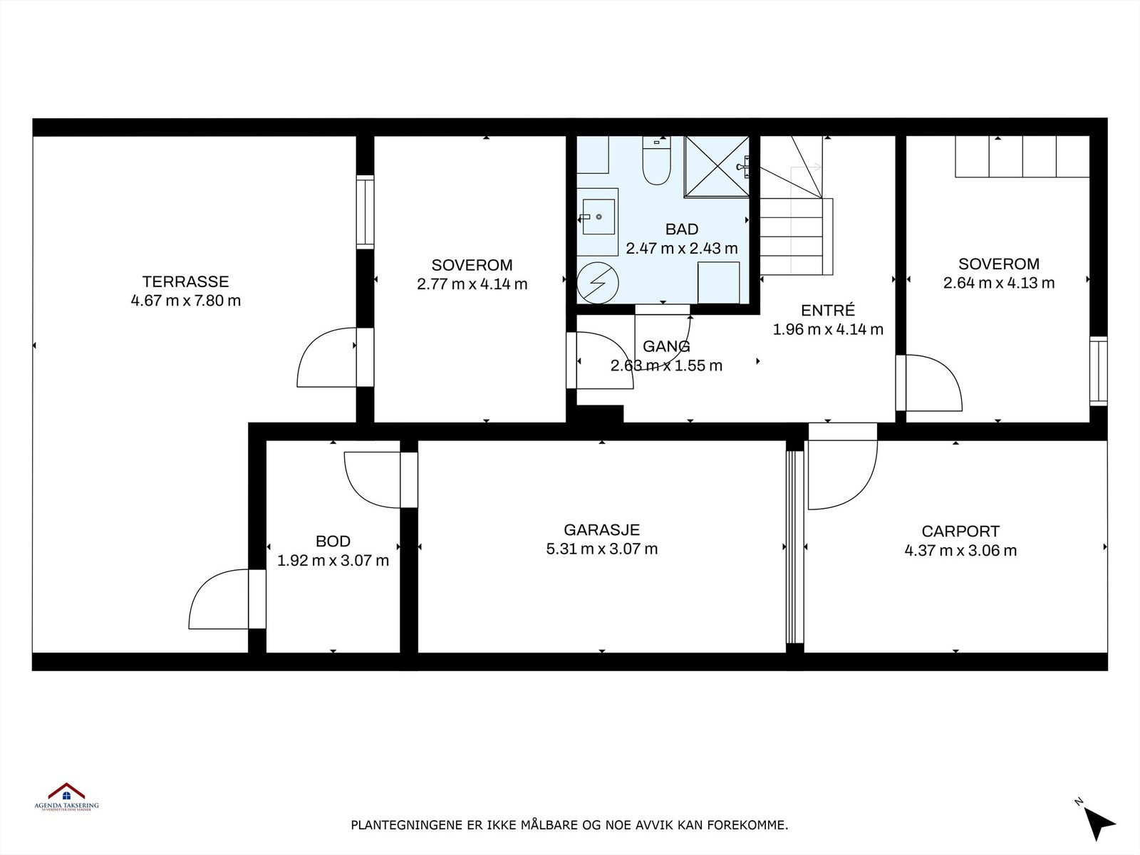 Plantegning 1. etasje Galleribilde
