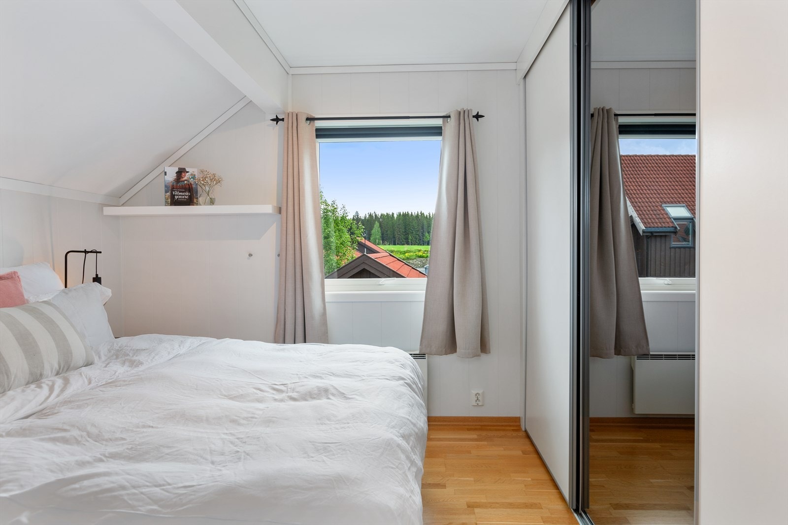 Soverommene har gode garderobeløsninger med skyvedører. Galleribilde