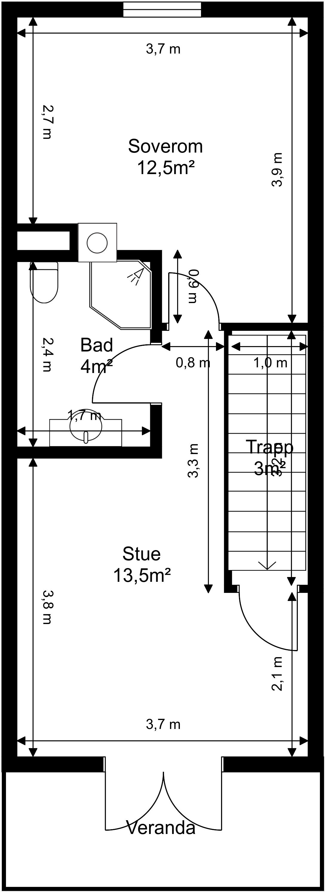 Planskisse 2.etg. Galleribilde