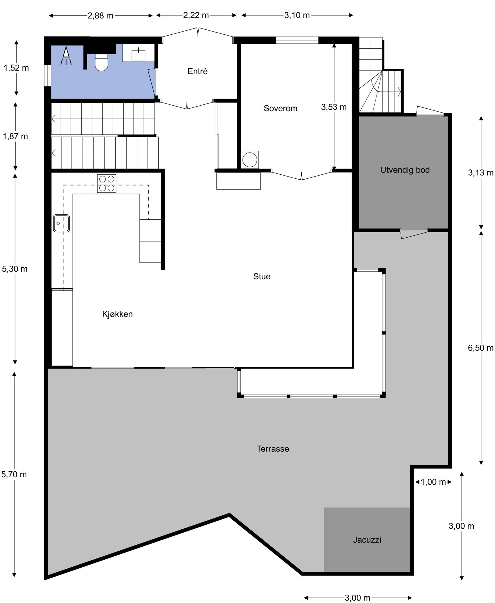 Enebolig over 3 plan - 1. Etasje Galleribilde