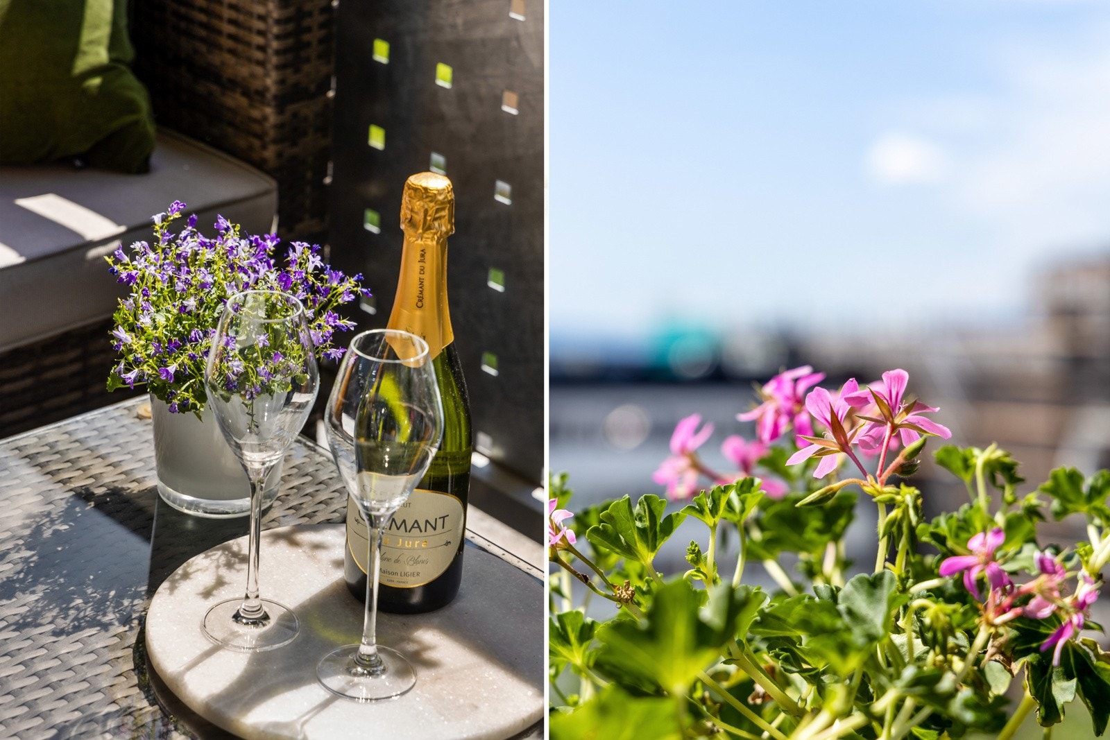 Balkongen fungerer utmerket som en forlengelse av leiligheten i sommerhalvåret. Galleribilde