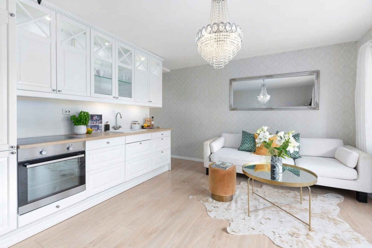 Åpen stue/kjøkkenløsning. Galleribilde