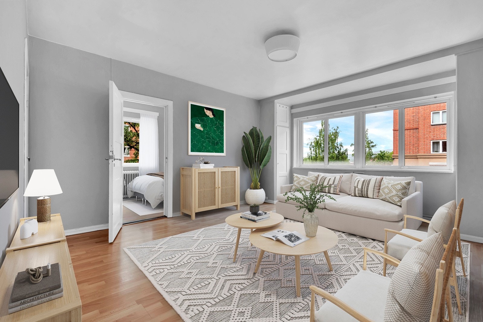 Her er leiligheten virtuelt stylet - Start med blanke ark og tilfør leiligheten eget preg! Galleribilde