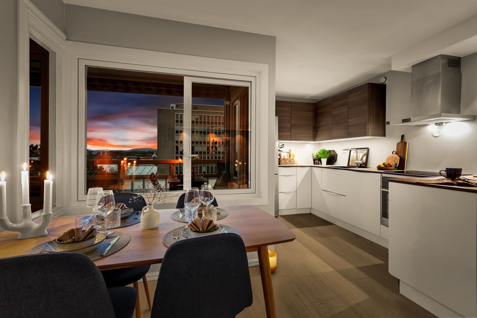 Her kan du invitere venner og familie til et hyggelig måltid! Galleribilde