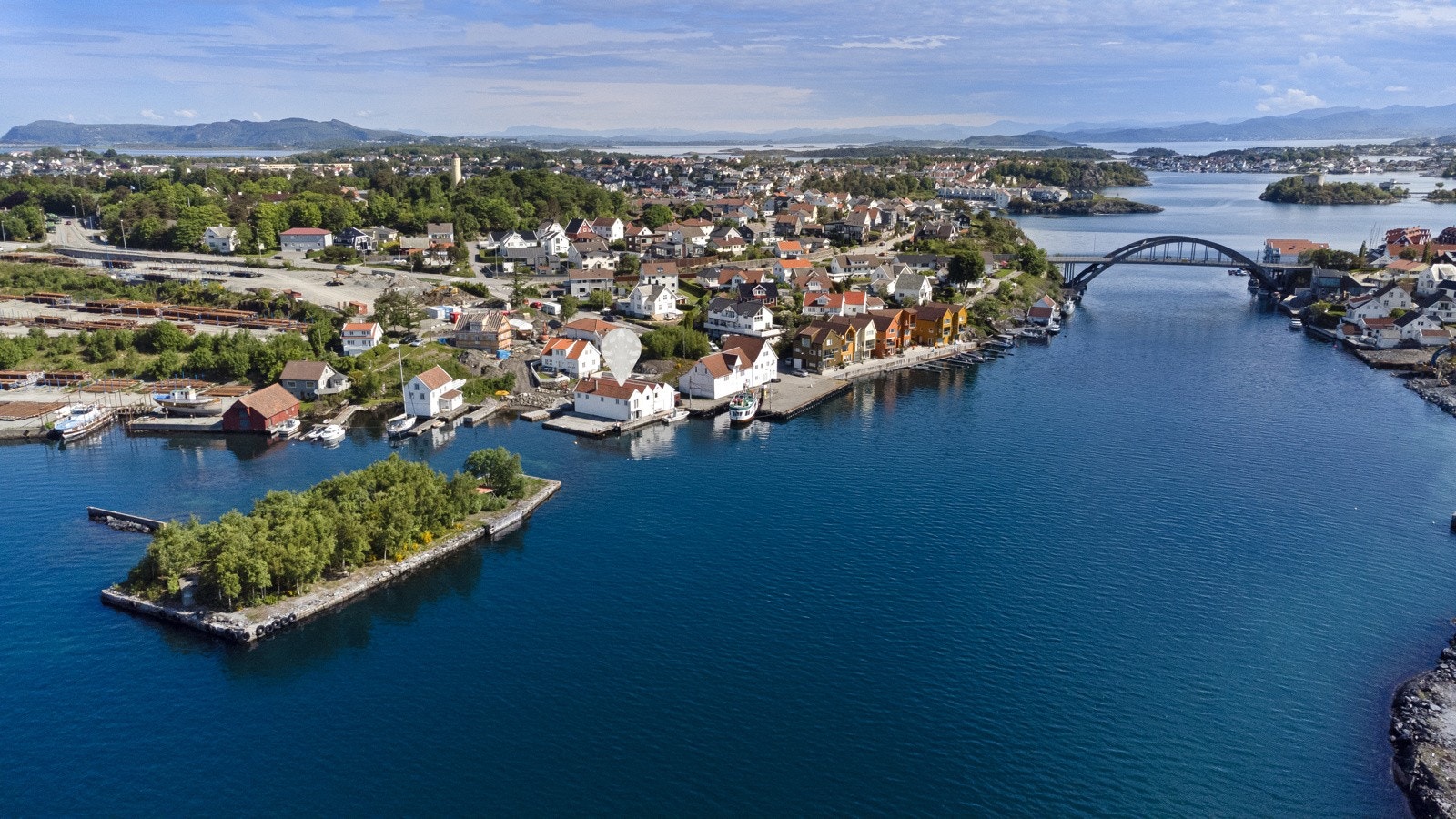 Området sett fra luften. Galleribilde