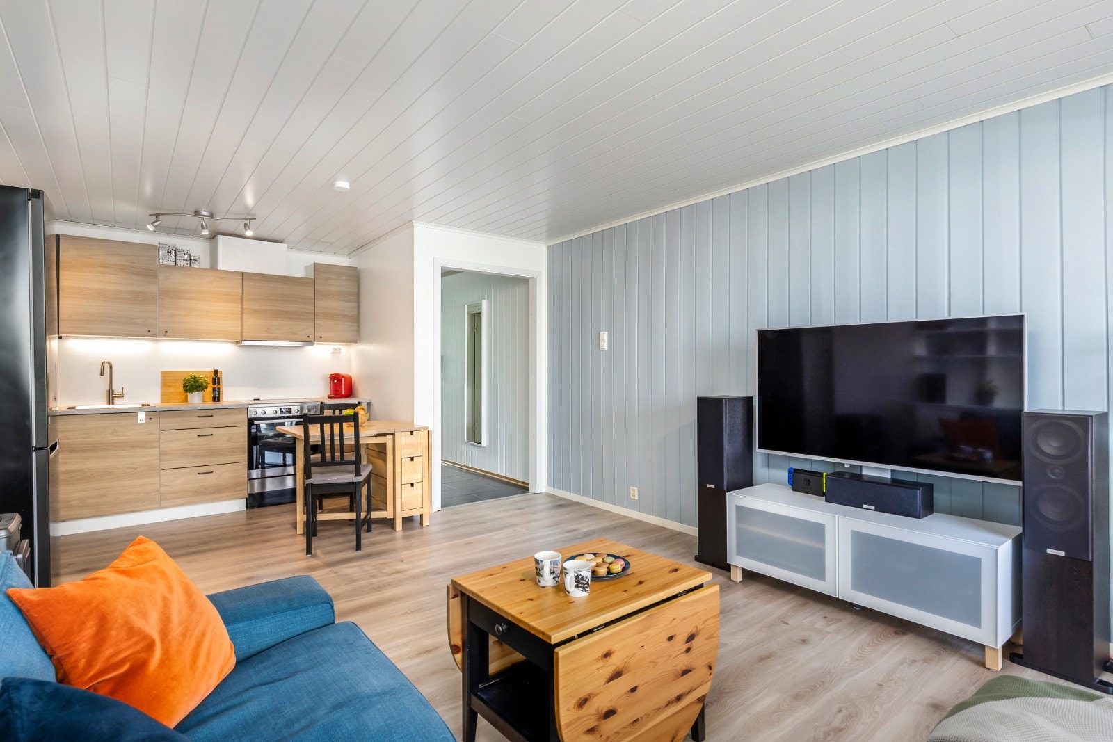 Den åpne løsningen bidrar til nevnte gode romfølelse. Galleribilde