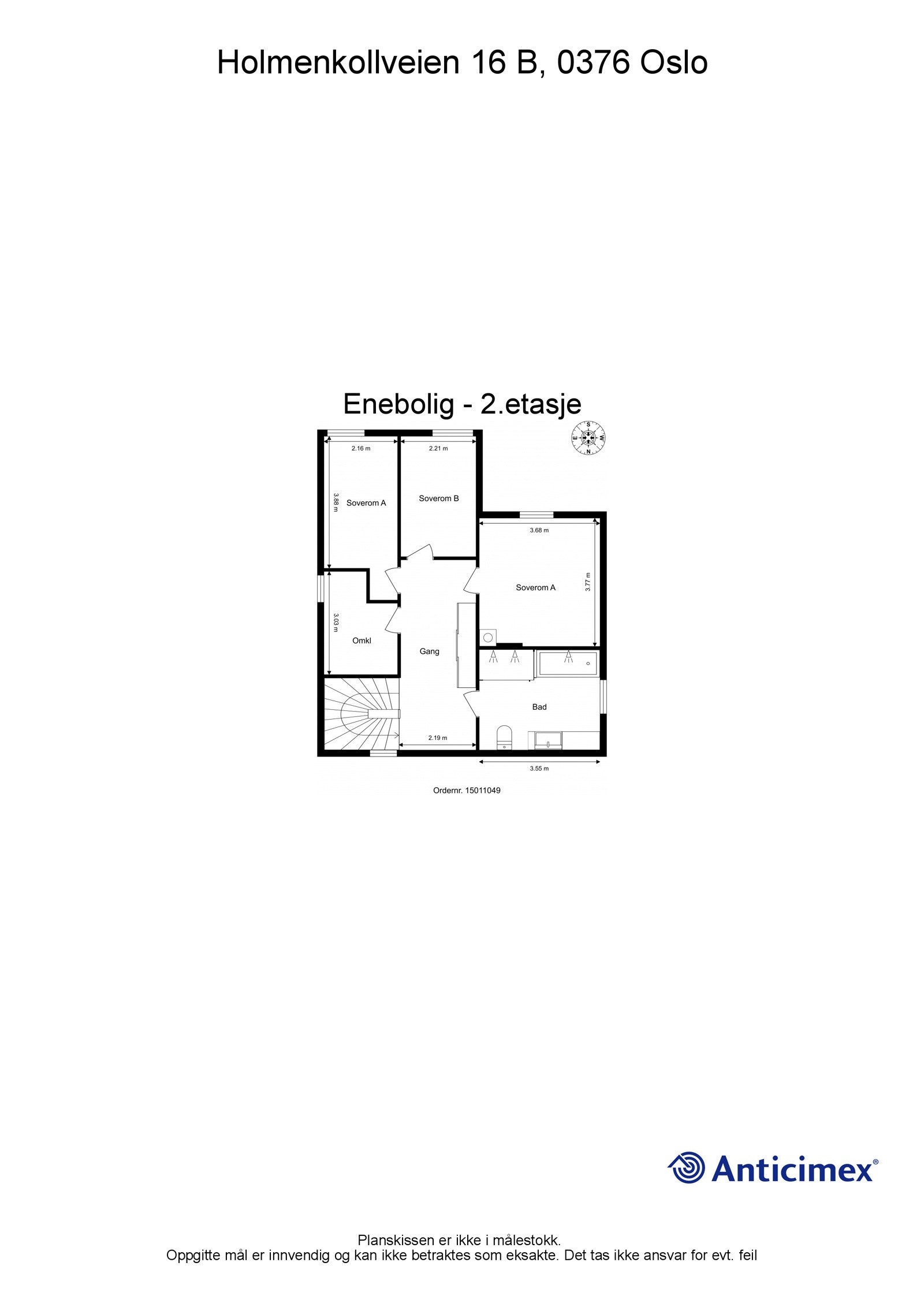 Plantegning loftsetasje tilbygg Galleribilde