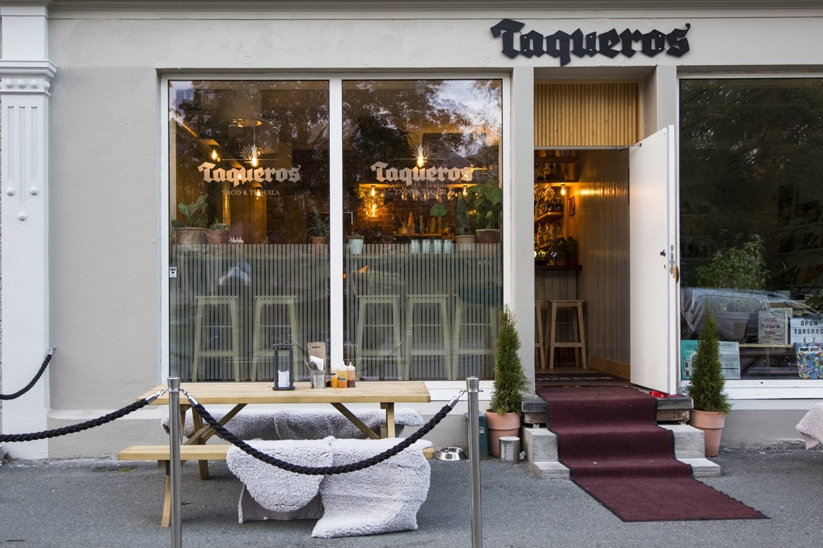 Den meksikanske restauranten Taqueros ligger også i umiddelbar nærhet til boligen Galleribilde