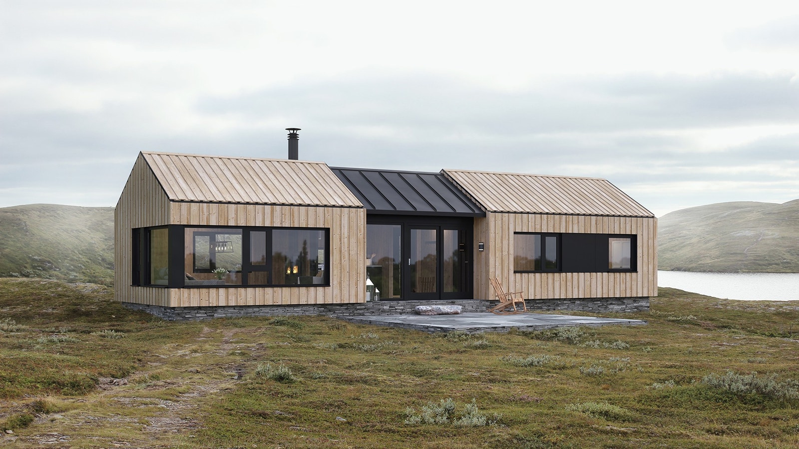 Eksempel på hytte fra Norgeshus. Grytdalsbu. Galleribilde