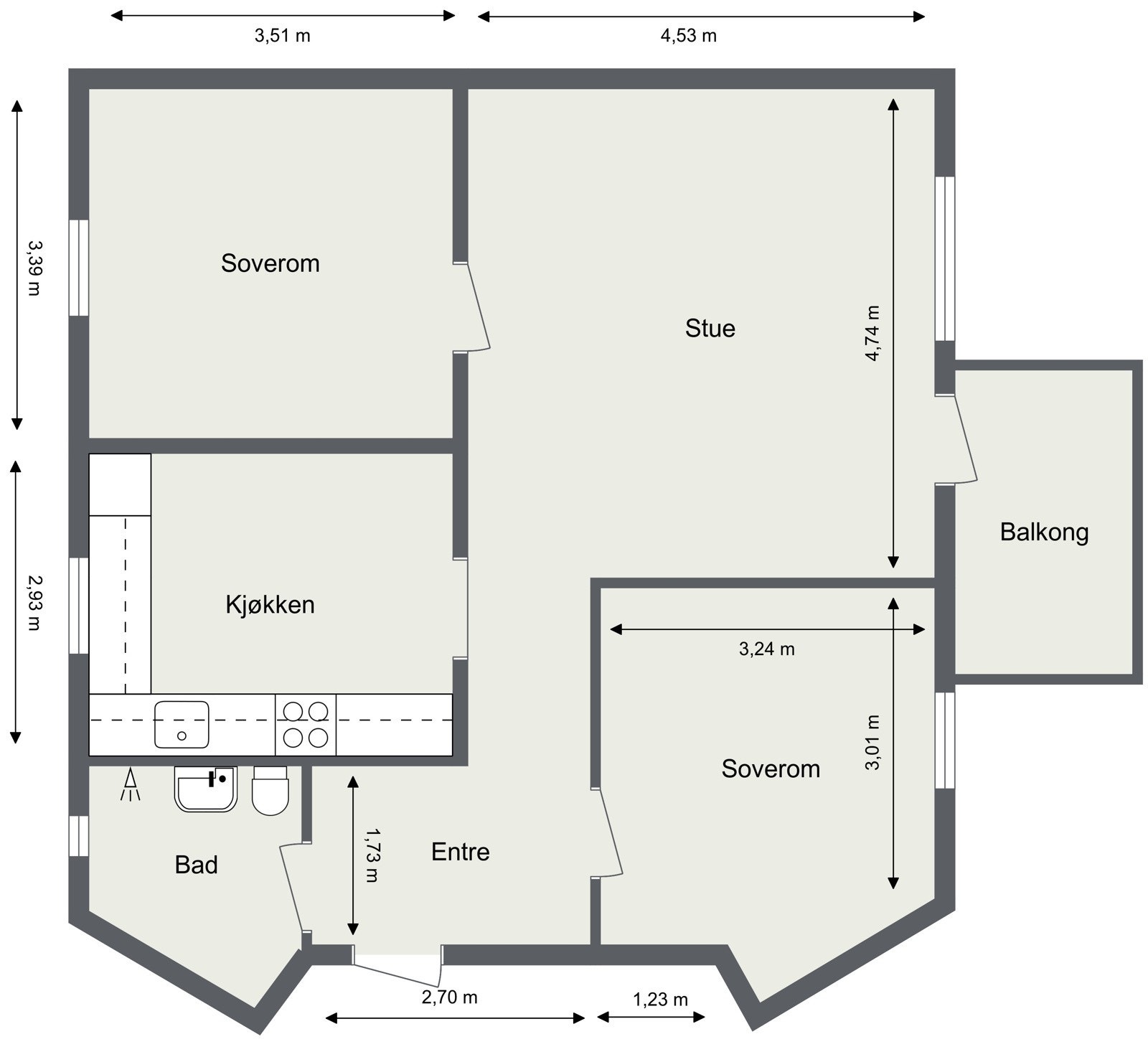 Plantegning Galleribilde