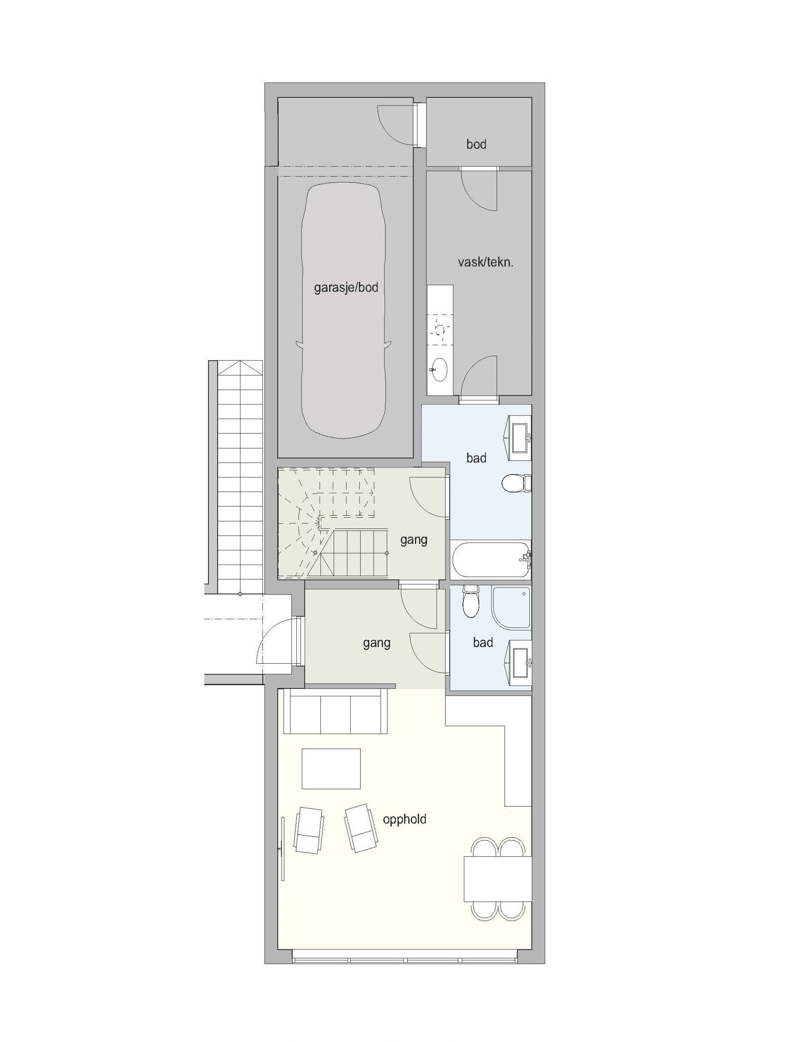Alternativ plantegning underetasje Galleribilde