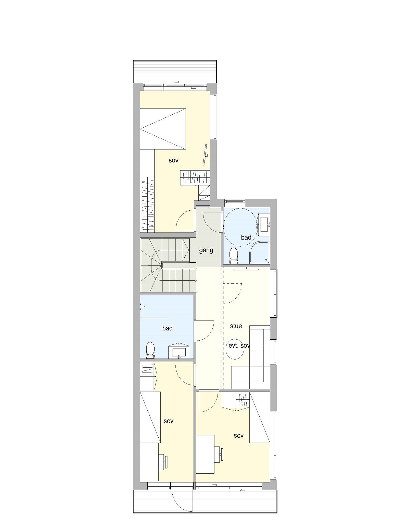 Plantegning 2. etasje Galleribilde