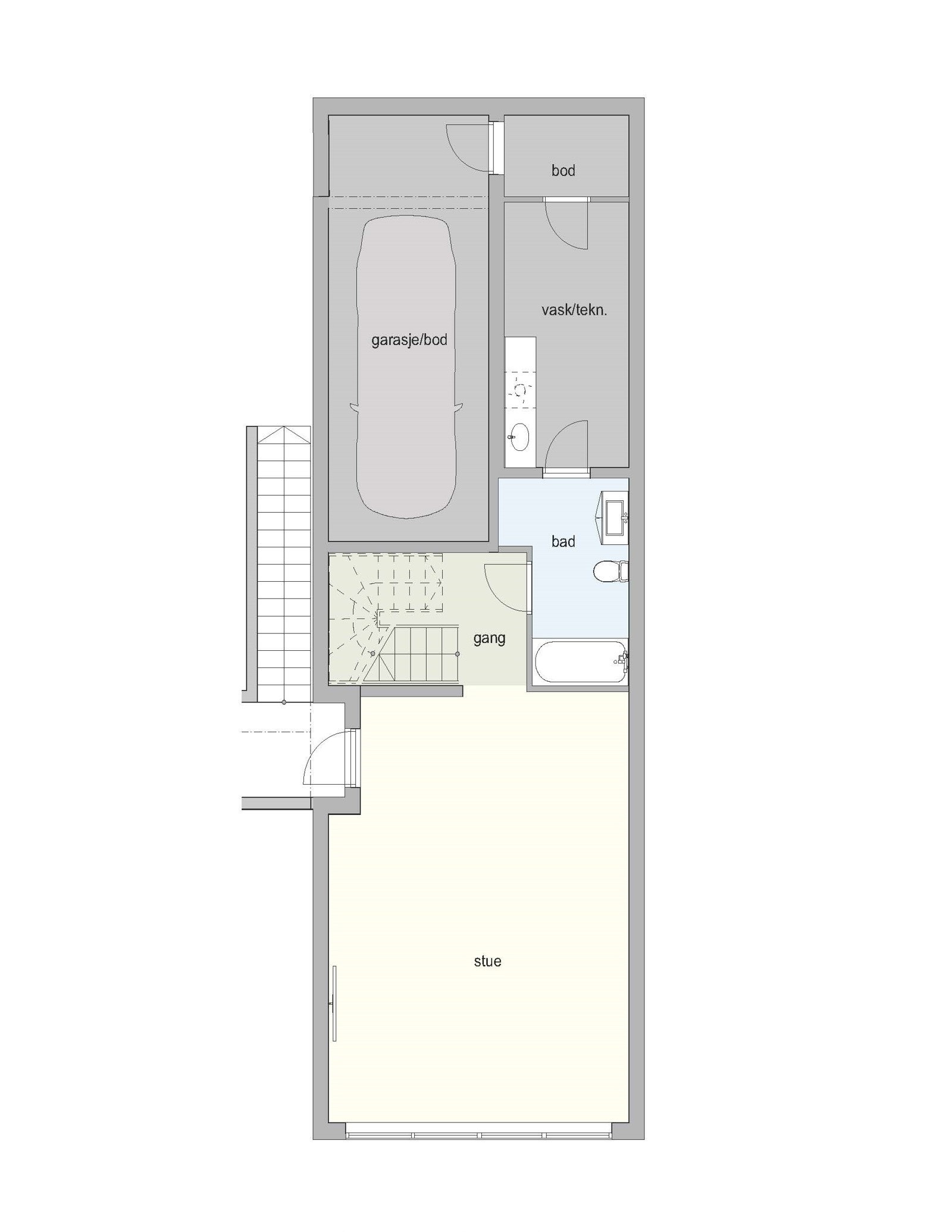 Plantegning underetasje Galleribilde