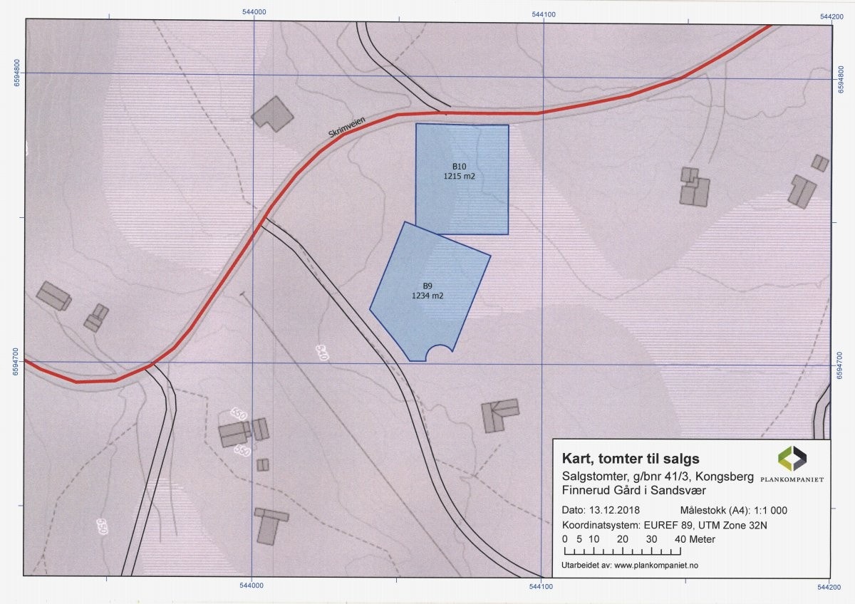 Situasjonskart B9+ B10 Galleribilde