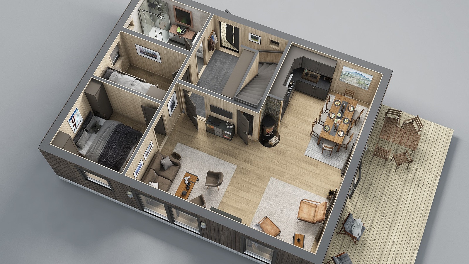 Romløsninger i fugleperspektiv. Galleribilde