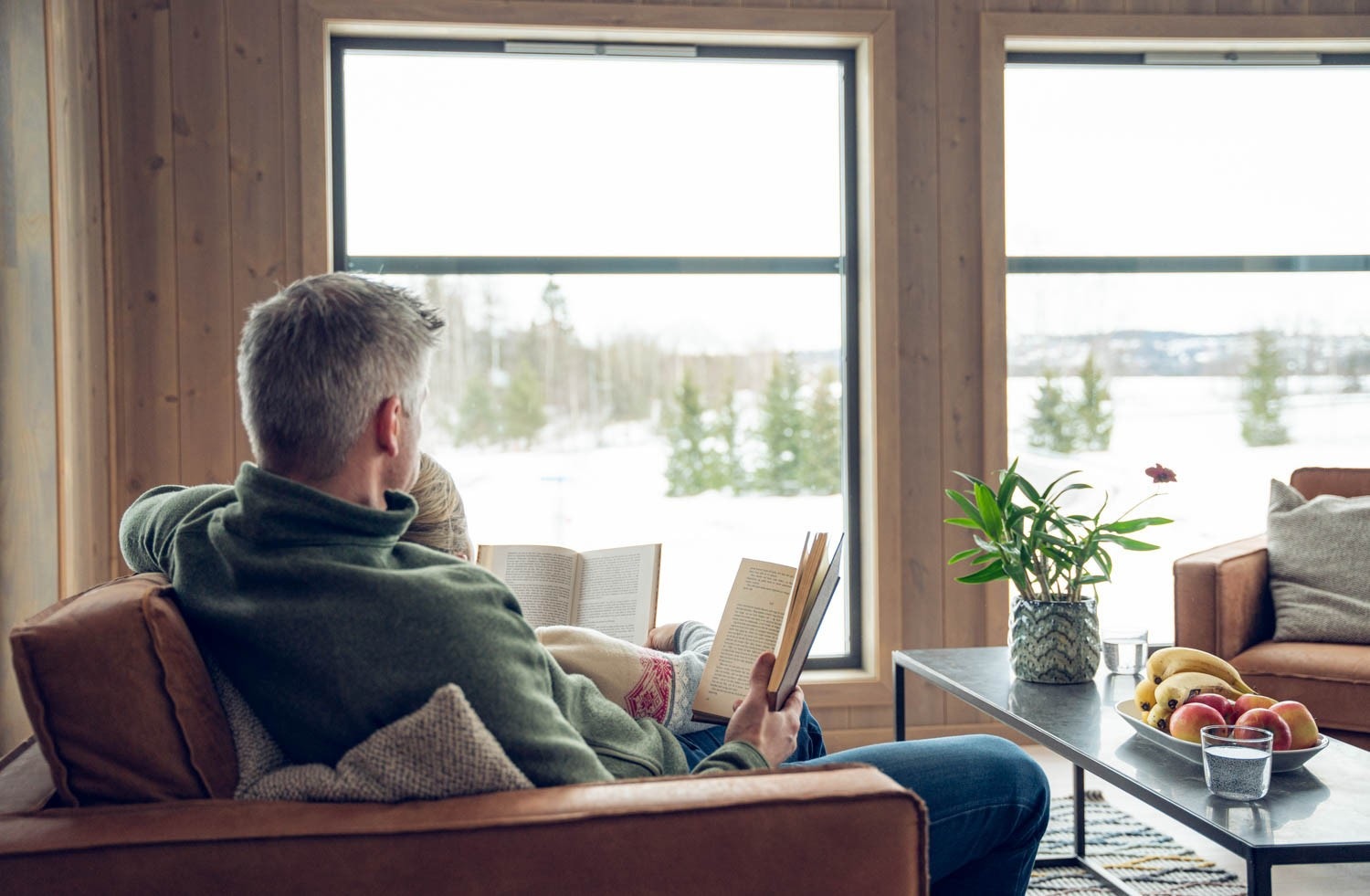 Godt utsyn fra stua. Foto fra en tilsvarende modell Galleribilde