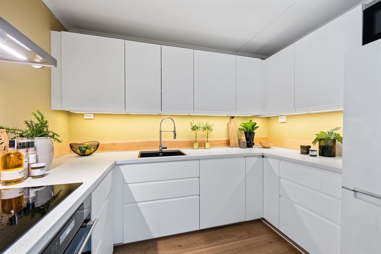 Kjøkkenet ble pusset opp i 2019. Galleribilde