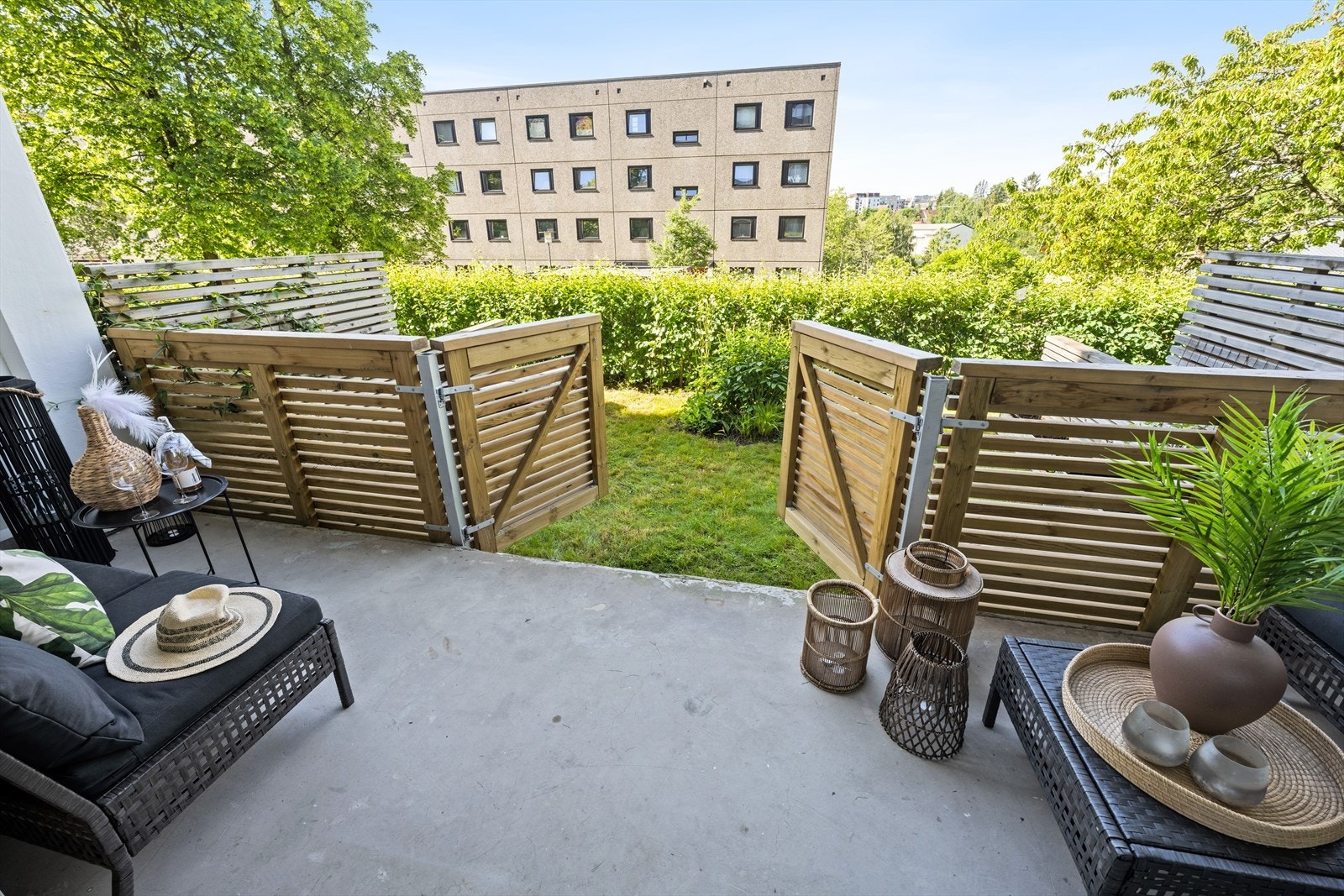 Gode solforhold på terrassen. Galleribilde