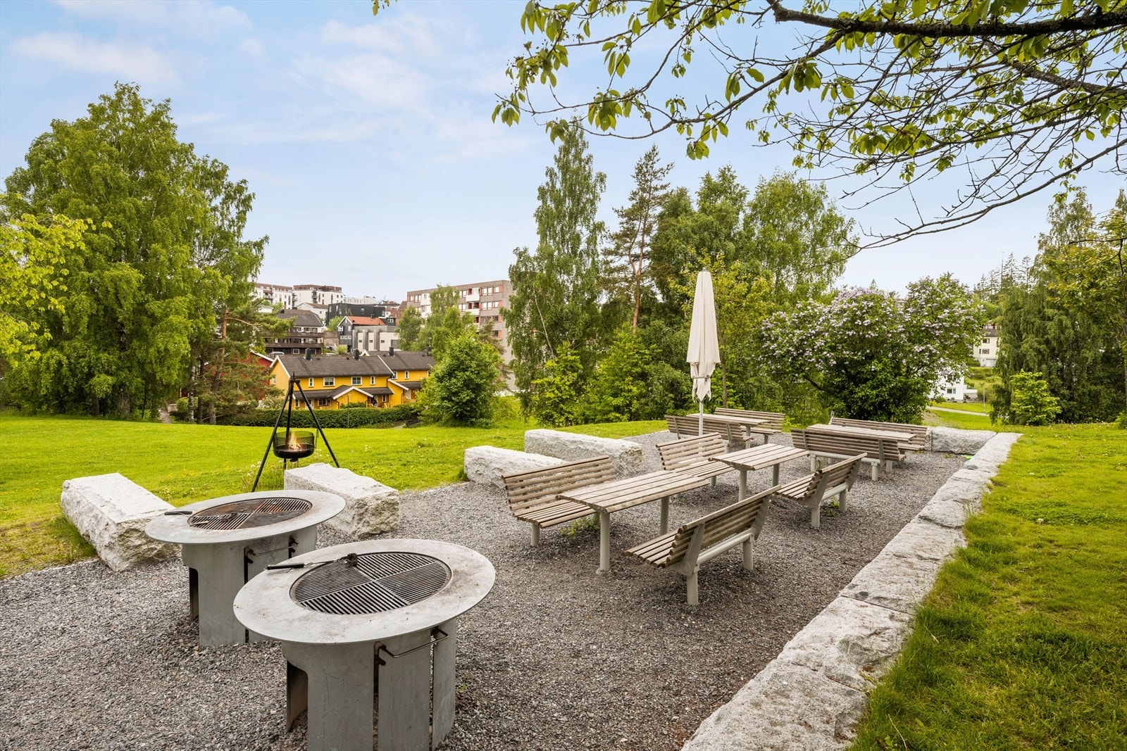 Pene opparbeidet fellesområdet i borettslaget. Galleribilde