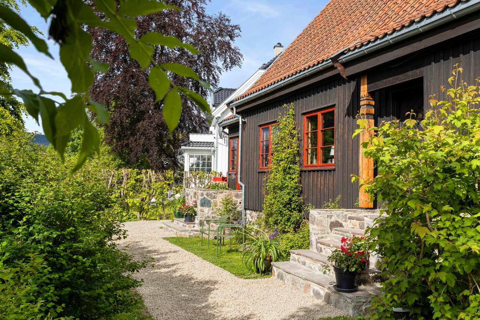 Idylisk hage og inngangsparti. Galleribilde