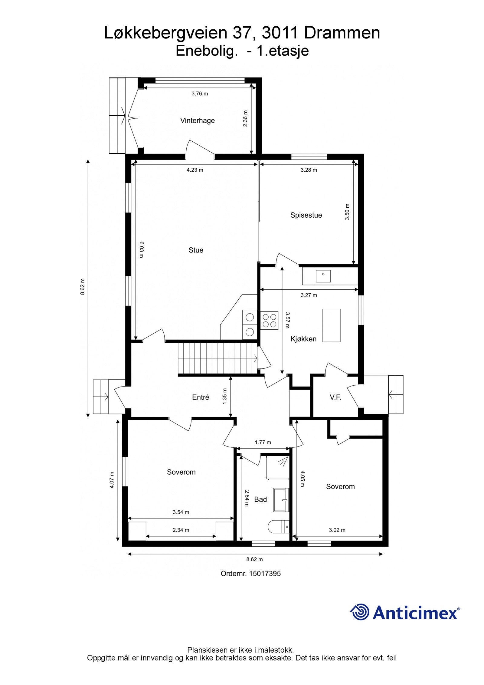 Plantegning 1.etg. Galleribilde